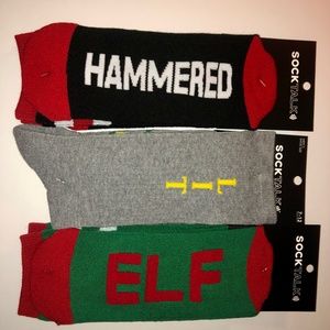 NWT (3) Men’s socks Socktalk holiday theme
